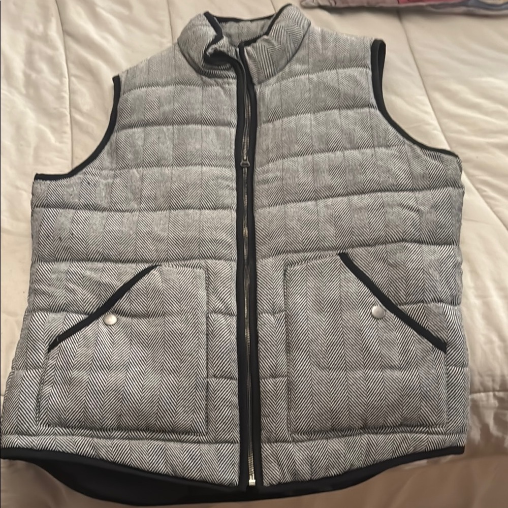 Gray Quilted Vest